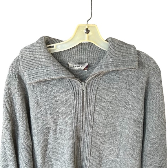 Classics by Palmland Men's Gray Zip up Sweater Size XXL Made in USA - Picture 2 of 8